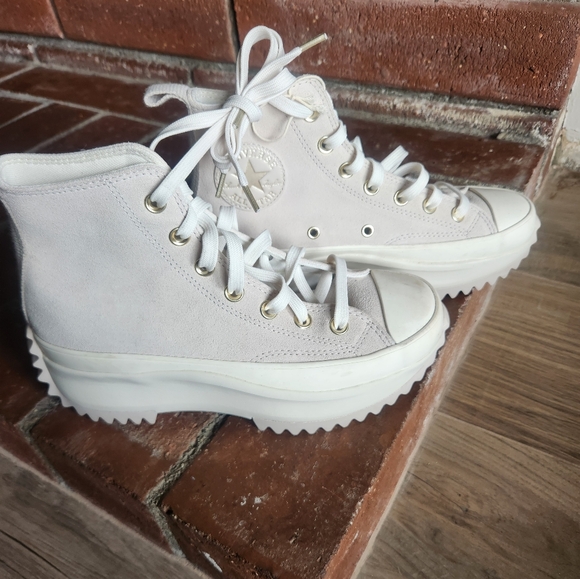 NWOT Converse Run Star Hike Platform Earthy Neutral Hitop - Picture 3 of 5